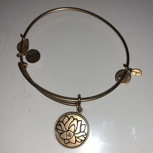 Alex and Ani gold lotus bracelet